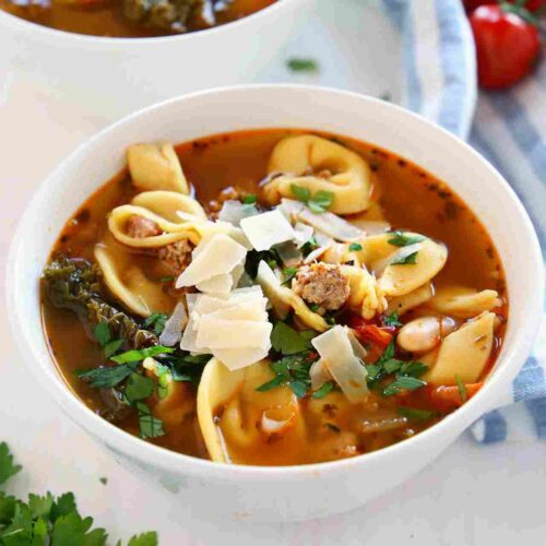 Rustic Italian Tortellini Soup Recipe