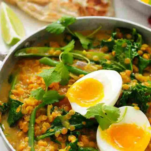 Eggs and Lentils Recipe